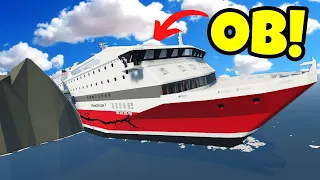 Our Cruise Ship Sinks After Striking an Island in Stormworks Multiplayer!