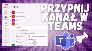 Przypinanie kanałów w Teams