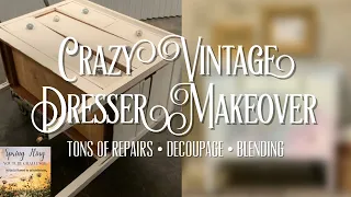 Vintage Dresser Repairs and Makeover | Spring Fling Challenge | Elegant Upgrades