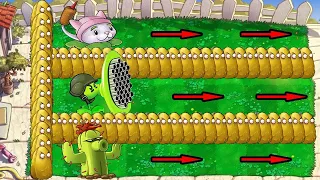 Team Cactus Cattail Vs 99 Gatling Pea Vs Gargantuar Vs Dr. Zomboss - Plants vs Zombies Hack