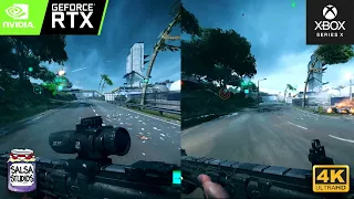 BATTLEFIELD 2042 RTX 3070 vs XBOX SERIES X (PC vs Next-Gen Graphics Comparison)