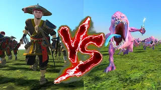 Bandits of the Silver Road VS Pink Horrors of Tzeentch. Total War Warhammer 3