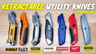 7 Retractable Utility Knives Compared - Which is Best? (Milwaukee vs Stanley vs DeWALT vs Workpro)