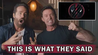 lip reading Hugh Jackman and Ryan Reynolds REACTION Deadpool 3 Wolverine Announcement