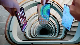 Dropped iPhone11 pro vs Samsung Note 10 vs Huawei mate 30 Deep Hole | what happened |