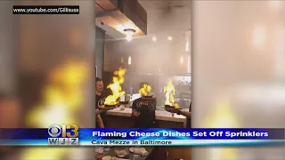 Flaming Cheese Triggers Sprinklers At Baltimore Restaurant