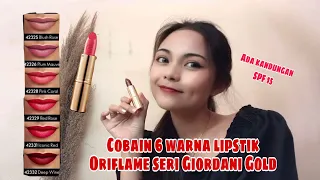 Cobain Lipstik Oriflame seri Giordani Gold | Lipstik yang ada kandungan SPF 15