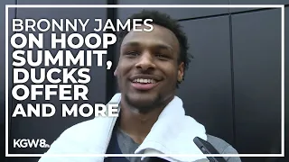 Bronny James on 2023 Nike Hoop Summit, Oregon offer, Portland weather and more | Full interview