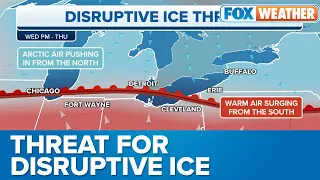 Coast-To-Coast Storm Ice Threat Stretches From Midwest to Northeast