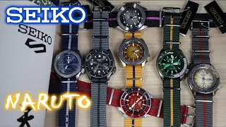 Seiko 5 Sports Limited Edition Naruto FULL SET Unboxing in 4k! Naruto Seiko Watches | SKX Style |