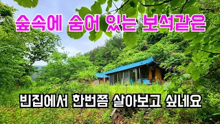 숲속에 숨어 있는 보석같은 빈집  an empty house mountain village Korea 🇰🇷 ♥️