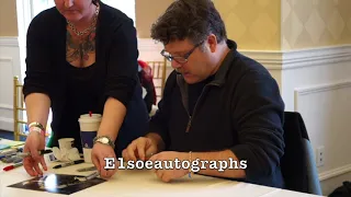 Sean Astin signing autographs for fans. Goonies, The Lord of the Rings