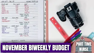 LOW INCOME BIWEEKLY BUDGET WITH ME: November Paycheck to Paycheck Budget # 2 | KeAmber Vaughn