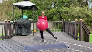 Cathe Friedrich's One on One Cardio Core on the Ball Home workout