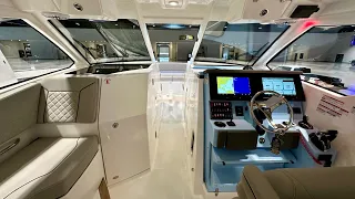 BRAND NEW 2024 PURSUIT DC365 walkthrough-first look at Green Bay Boat Show. Stunning