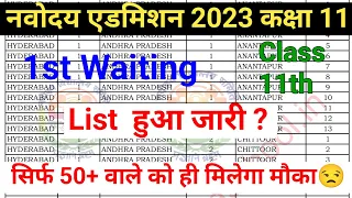 Jnv Result 2023 Class 11 Waiting List | navodaya result 2023