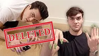 Guys Try Wearing Long Acrylic Nails | Dolan Twins Deleted Video