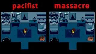 Deltarune Pacifist & Massacre play comparison