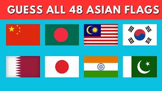 Guess and Learn All 48 Flags of Asia | Flag Quiz | Quizzes And Fun