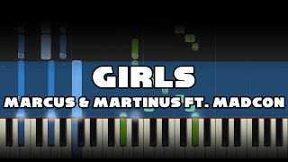 Marcus & Martinus ft. Madcon - Girls - Piano Tutorial