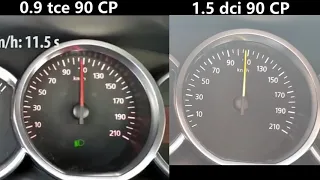 0-160 LOGAN 0.9 TCE 90 CP VS LOGAN 1.5 DCI 90 CP