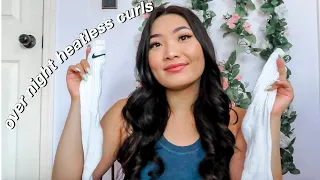 EASY OVERNIGHT HEATLESS CURLS| USING SOCKS?!?