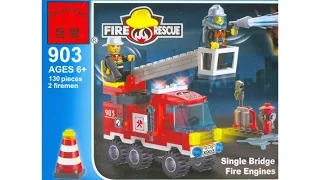 Собираем всей семьей.Обзор конструктора Enlighten 903 - Пожарная машина из серии Fire Rescue.