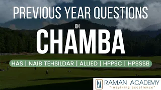 Previous Year Question - Chamba Distt - HPAS, Naib Tehsildar, HPPSC, HPSSC -  Demo Class