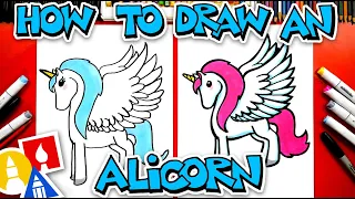 How To Draw An Alicorn (Unicorn & Pegasus)