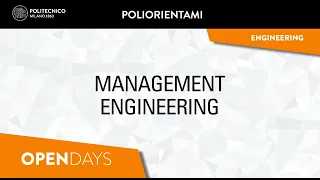 Management Engineering - Laurea Magistrale (ENG)