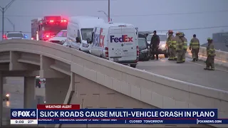 Dallas Weather: Slick roads cause multi-vehicle pileup crash in Plano