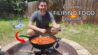 Amerikanong nagluluto sa kahoy! (Sarciadong Isda) | KUYA JAKE