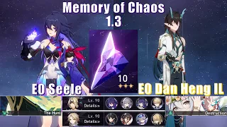 E0 Seele & E0 Dan Heng IL | 1.3 Memory of Chaos 10 3 Stars | Honkai: Star Rail