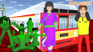 Yuta Mio Naik Kereta Banjir Floor Is Lava Dikejar Zombie😱🤣🧟💦 | Sakura Simulator | Papi Wilson