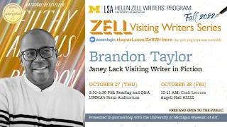 Brandon Taylor Zell Visiting Writers Series