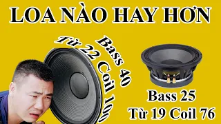 Loa Bass to hay hơn hay loa Bass nhỏ hay hơn