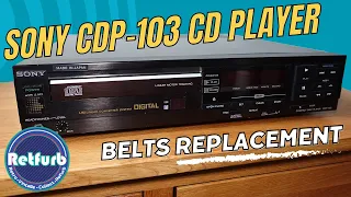SONY CDP-103 CD Player Disc Drive Repair - Retfurb Vintage Refurb