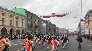 Парад барабанщиков на Невском проспекте