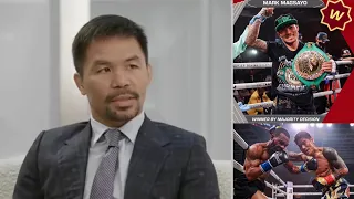 Manny Pacquiao Reacts to Gary Russell Jr LOSING to his Prodigy Mark Magsayo “Welcome to the Club”