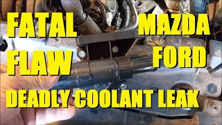 Coolant Outlet Leak Test and Repair - DIY - Mazda 3 5 6/Ford Focus Fusion Transit 2.5-liter Duratec