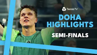 Mensik vs Monfils EPIC and Khachanov Plays Popyrin | Doha 2024 Semi-Final Highlights