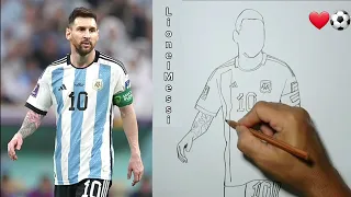 How to draw lionel messi #scoccer