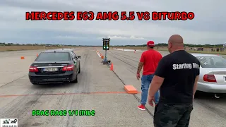 MERCEDES E63 AMG 5.5 V8 BiTurbo 386KW drag race 1/4 mile 🚦🚗 - 4K UHD