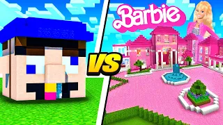 Jeffy vs Marvin BARBIE House Battle in Minecraft!