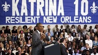 From natural to 'man-made disaster': Obama remembers Hurricane Katrina