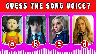 Guess The Song Voice? |Top Netflix Wednesday, M3gan, Squid Game|Guess The Wednesday By Their Voice ?