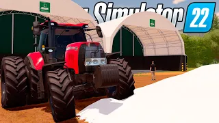 CONSTRUINDO GALPAO GRANELEIRO NA FAZENDA PONTE FUNDA - FARMING SIMULATOR 22 - EP 13