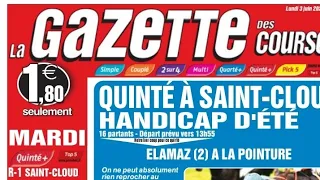 #pronostic la Gazette #quinté_du_jour #pmu MARDI 4 JUIN 2024