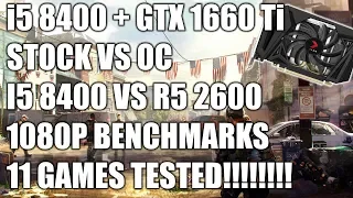 i5 8400 + GTX 1660 Ti - 1080p Ultra Gaming Benchmarks - 11 Games Tested + Deepcool L240 Giveaway