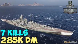World of WarShips | Tirpitz  | 7 KILLS | 285K Damage - Replay Gameplay 1080p 60 fps
